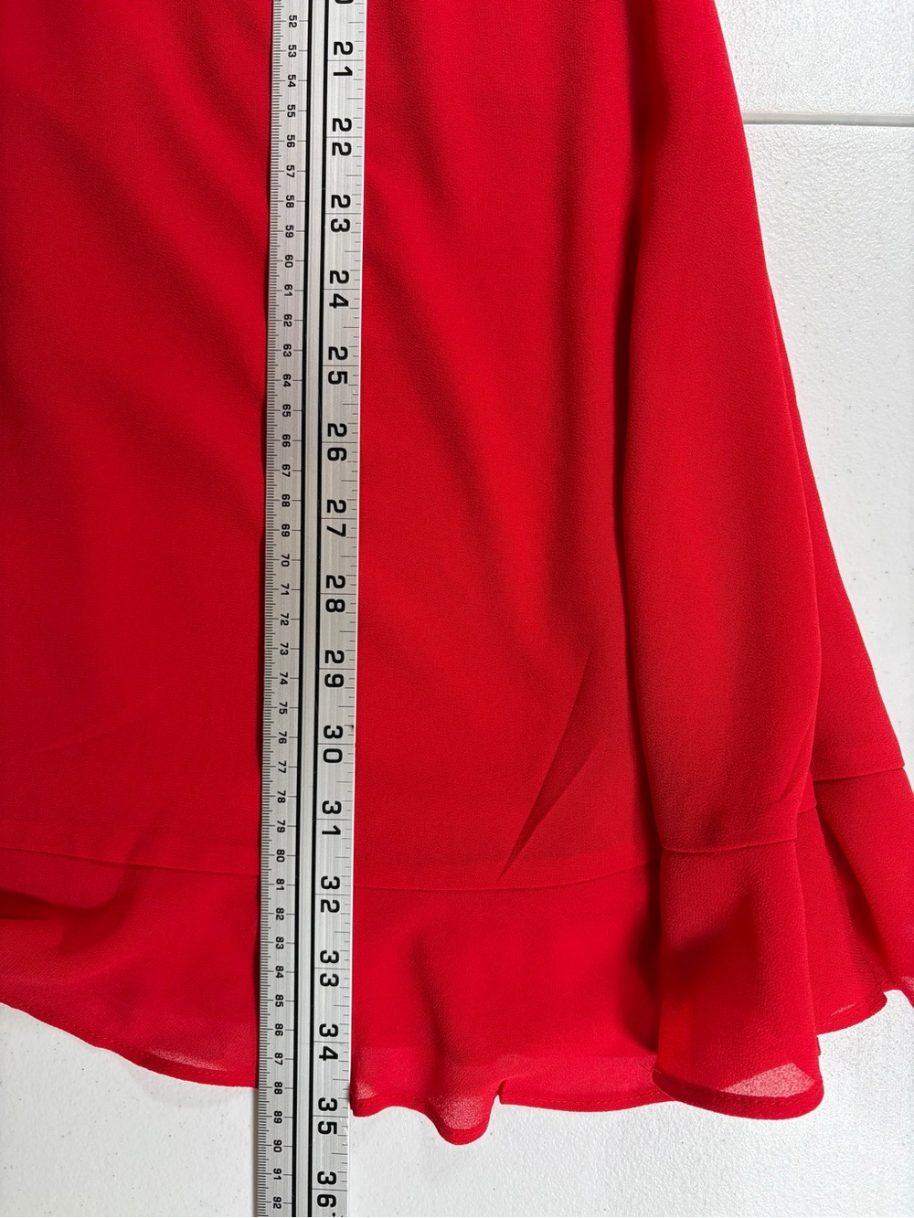 Lulu's Red Ruffle-Trim Mini Dress (M) - Picture 7 of 9